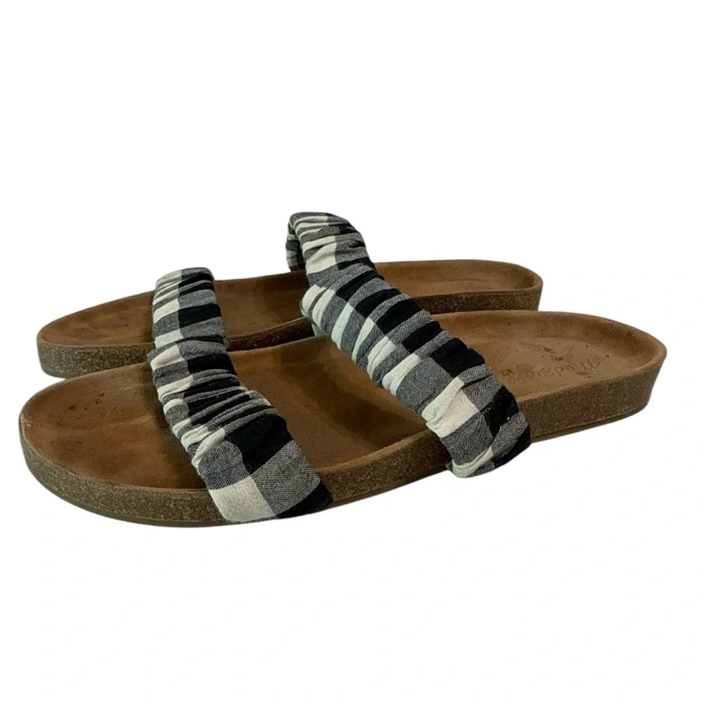 Madewell Loretta Gingham Check Slide Sandals size 8‎